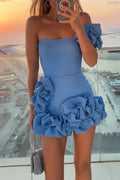 Luna Elegant Flower Mini Dress