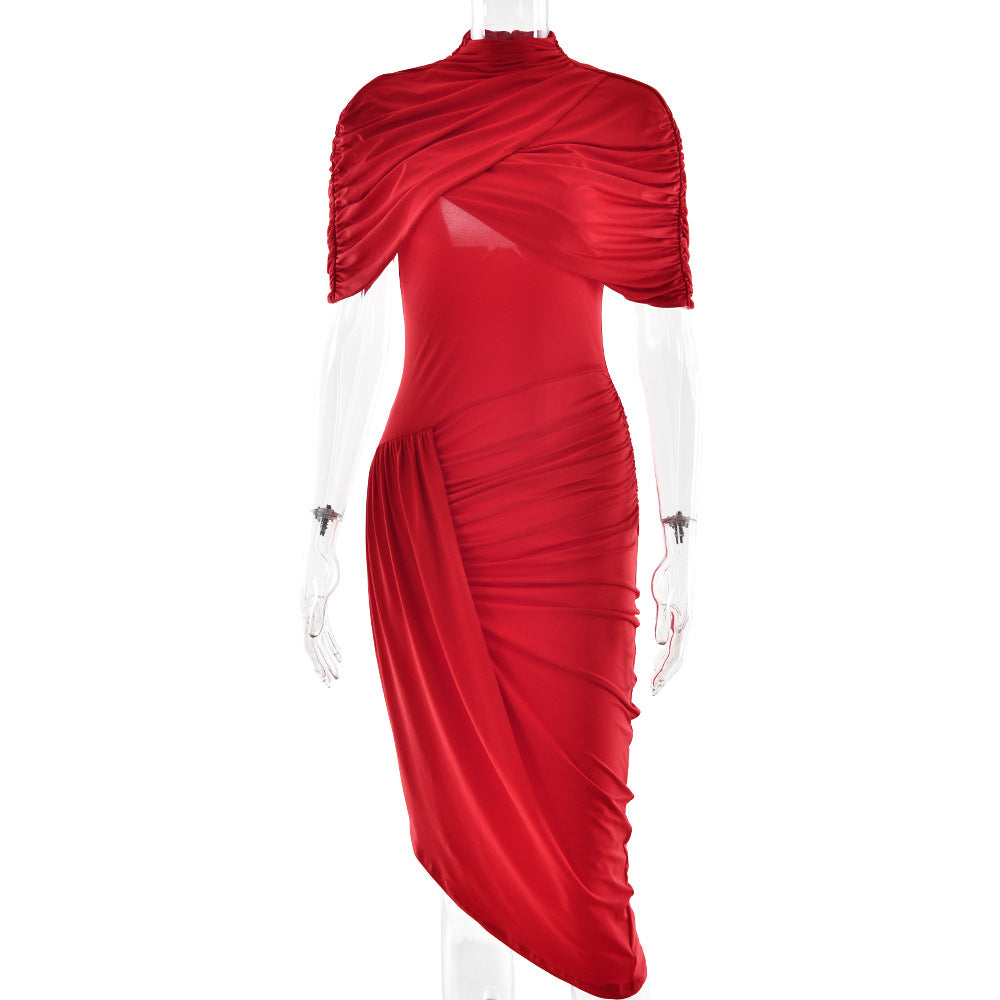 Deardorff Midi Dress Red