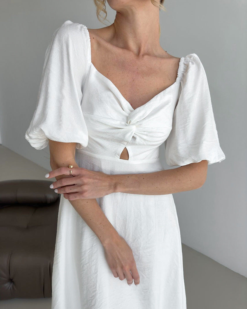 Fae Off Shoulder Dress White