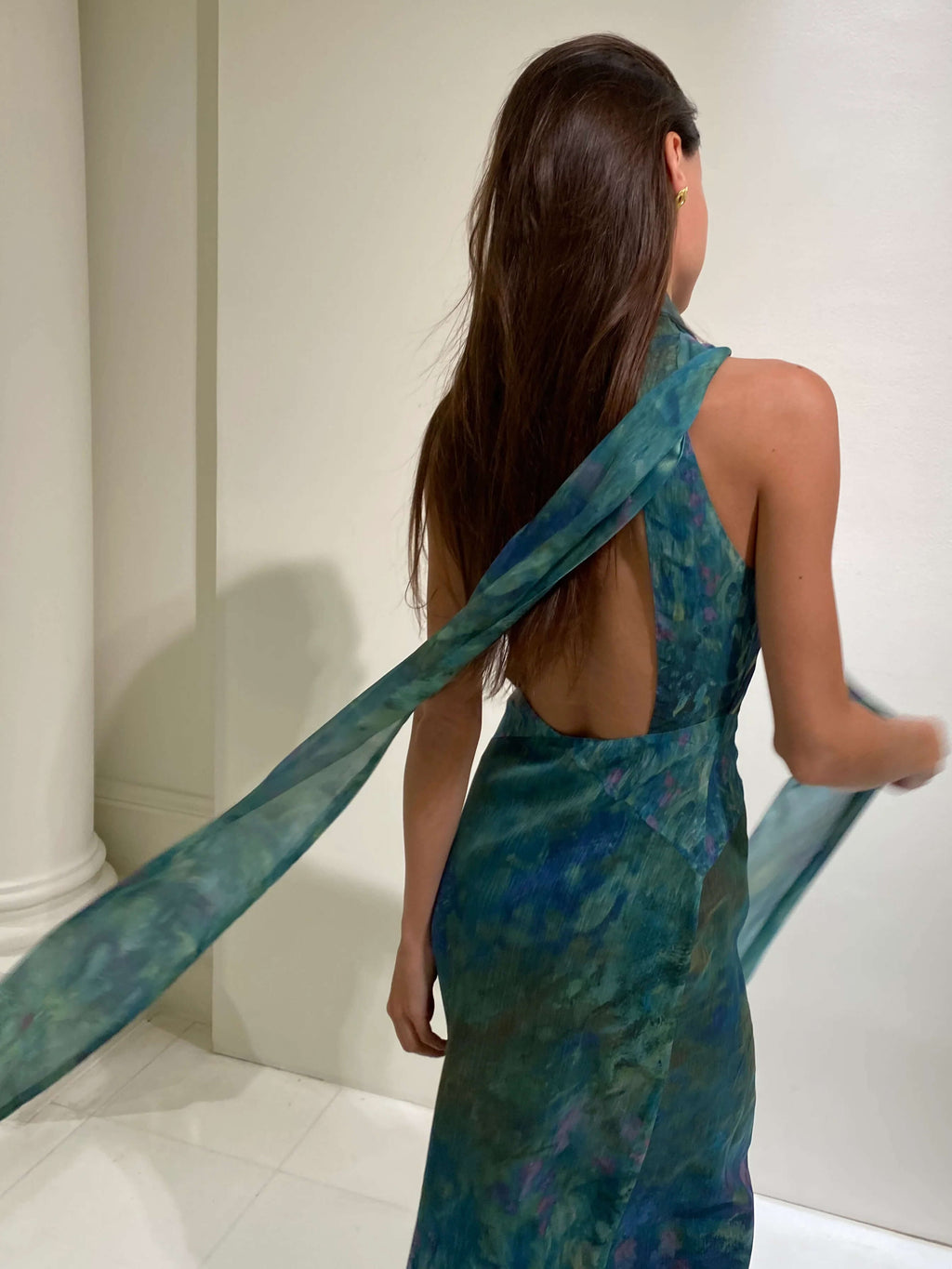 Monet maxi Dress Irises