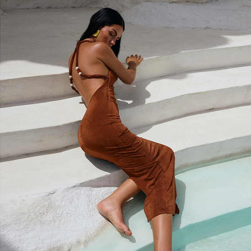 Rowan Maxi Dress Brown
