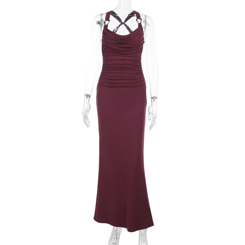 Solomon Maxi Dress Maroon