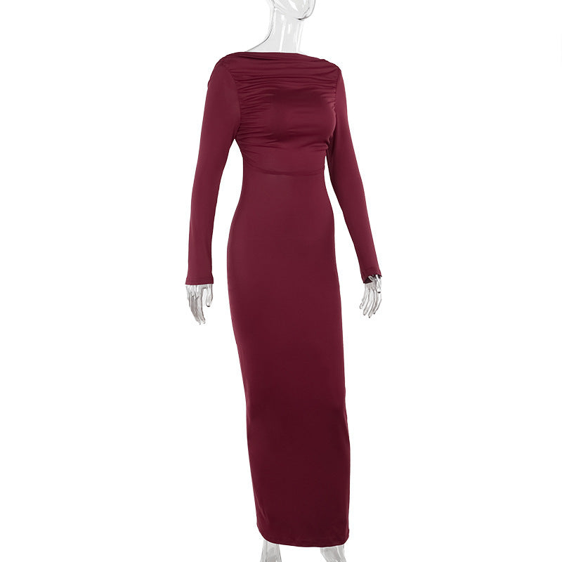 Mulberry Maxi Dress Maroon