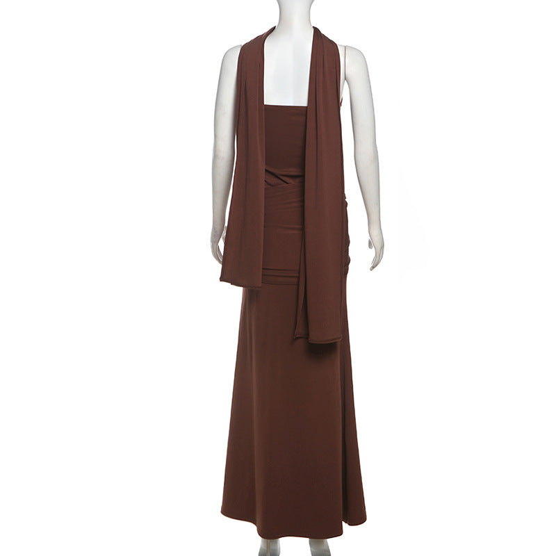 Carway Maxi Dress Brown