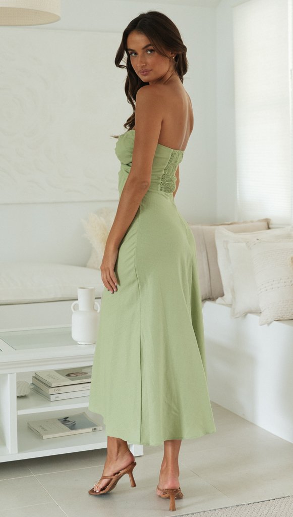 Calico Dress Green