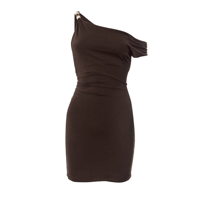 Gans Mini Dress Brown