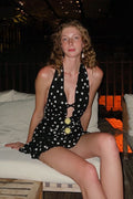 Polka Dot VNeck Mini Dress