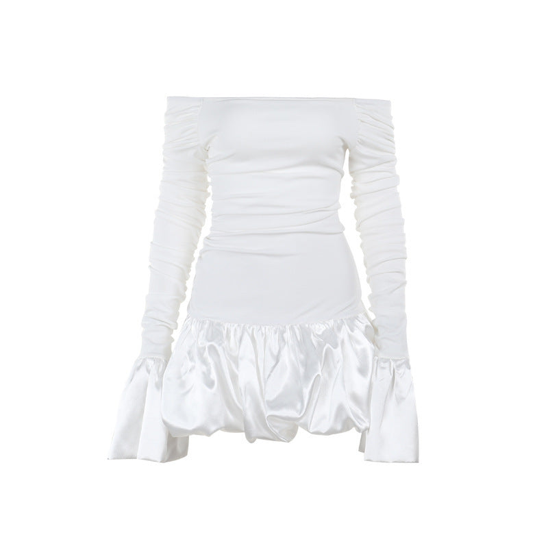 Frostene Off Shoulder Mini Dress White