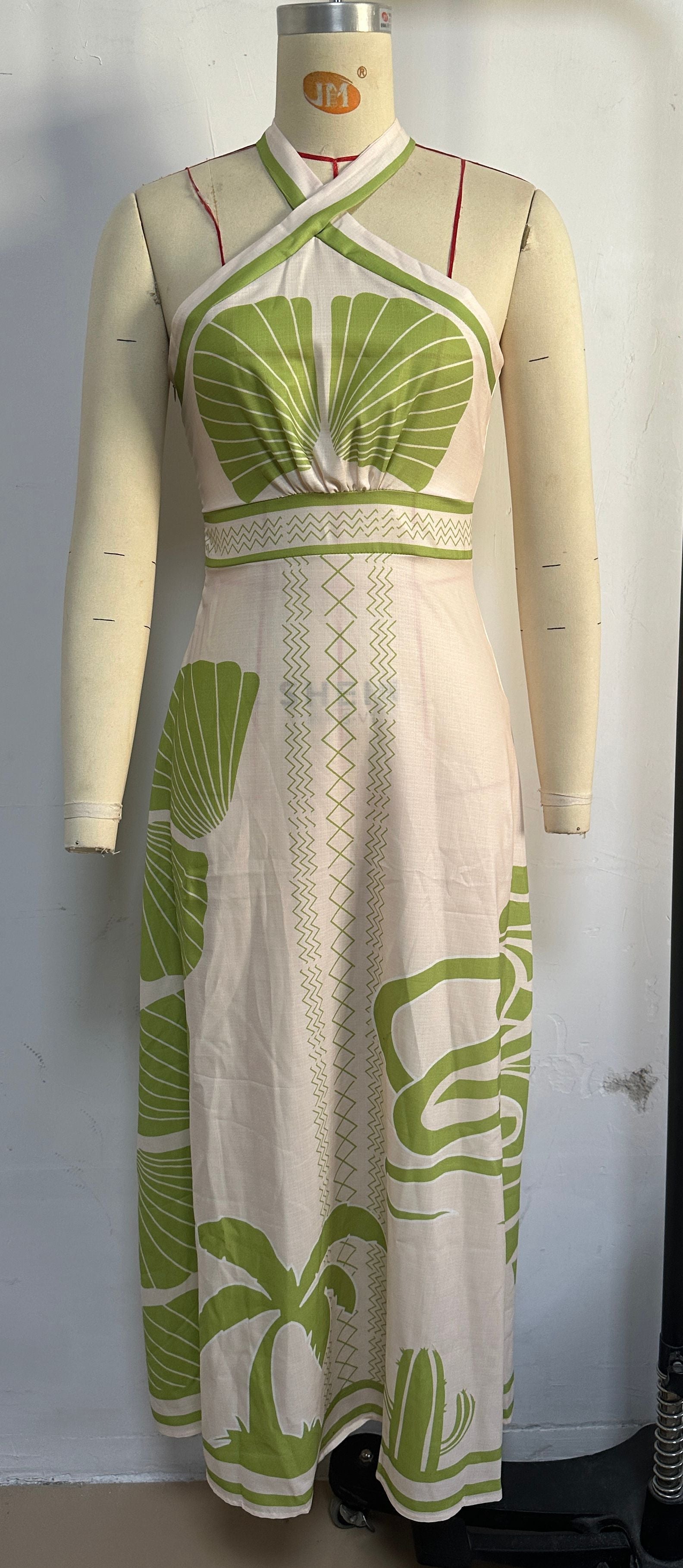 Dixon Halter Dress Green