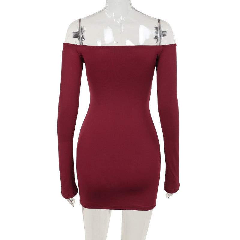 Crimson Kiss Mini Bodycon Dress Maroon