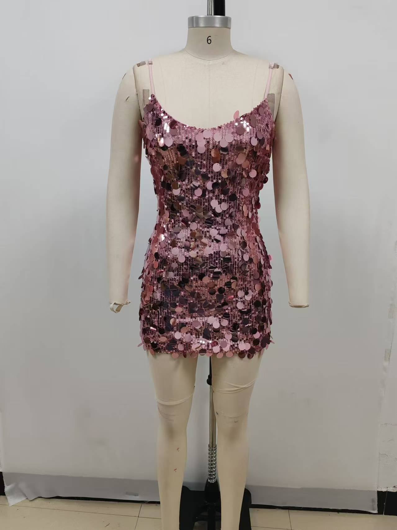 Shine On Mini Dress Pink