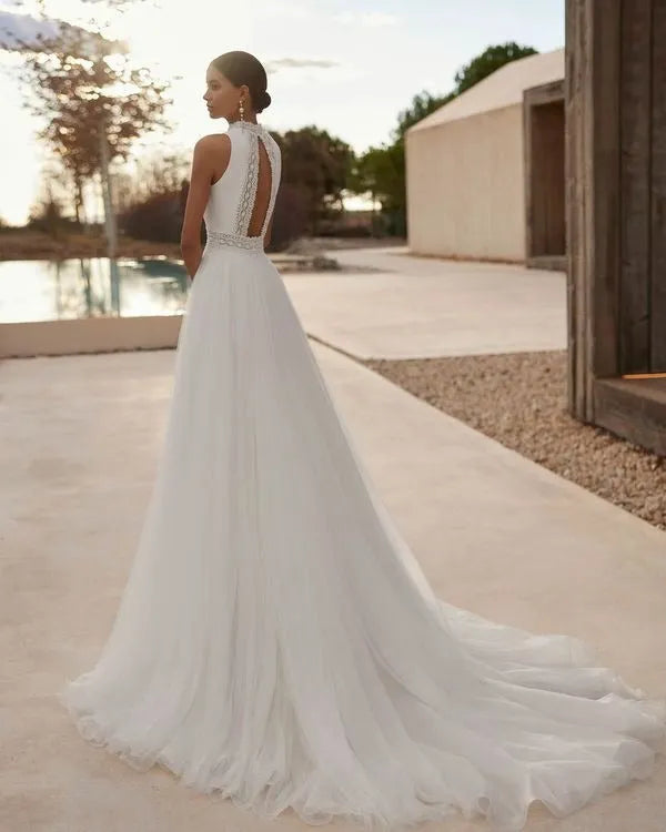 Princess Fluid Ballgown-Style Wedding Dress Vestido De Novia Bridal Gown Mermaid Satin Court Train Bow