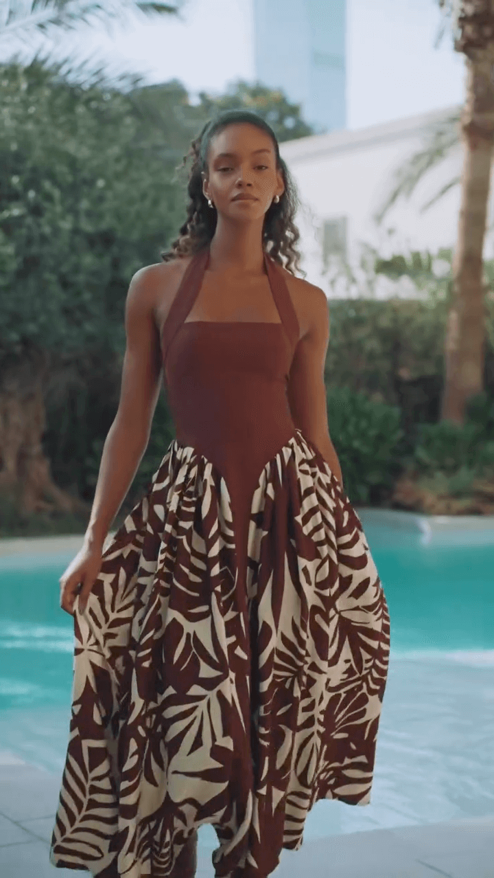 Rastie Midi Dress Matelo Print