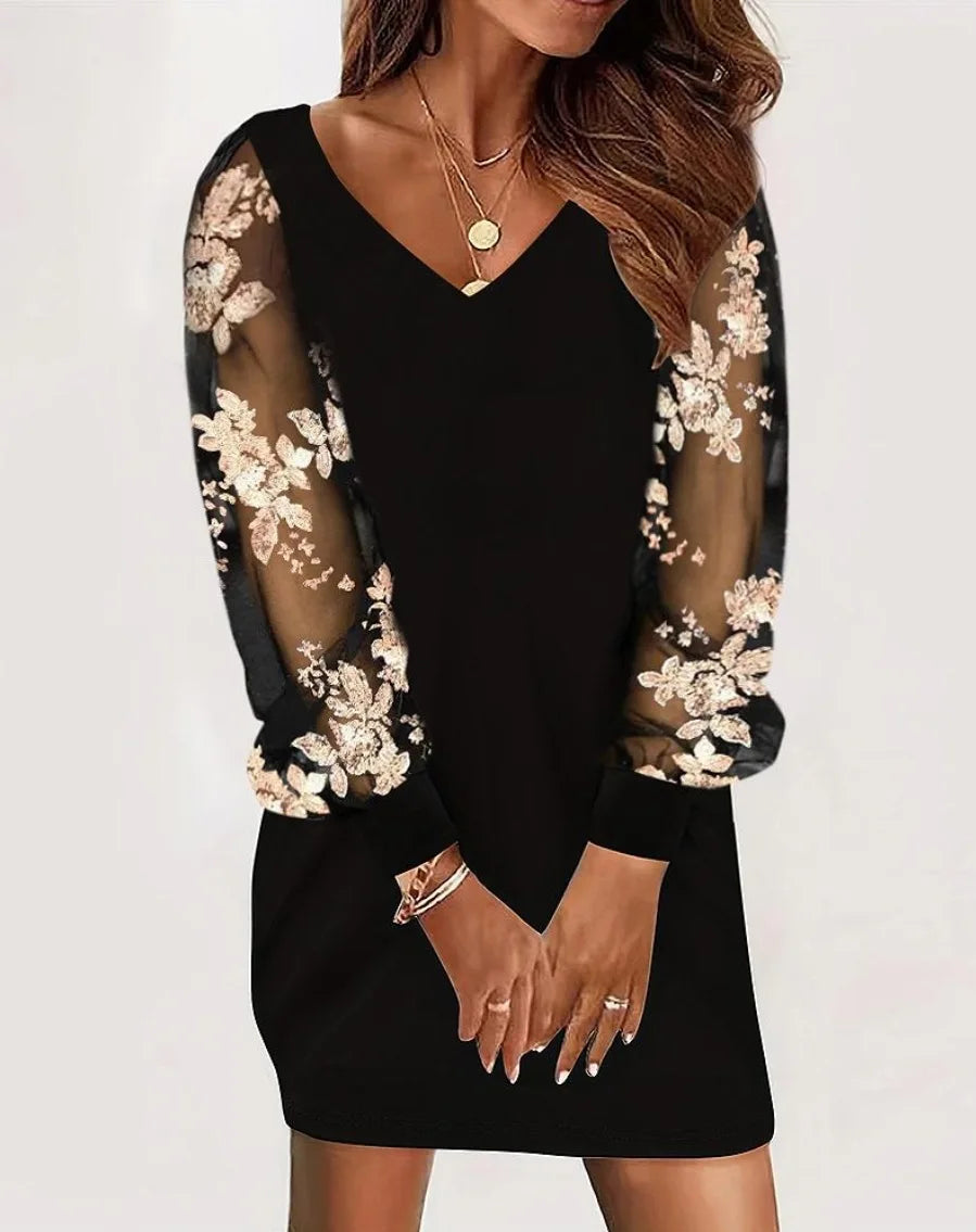 Casual Elegant Party Mini Lace Dress