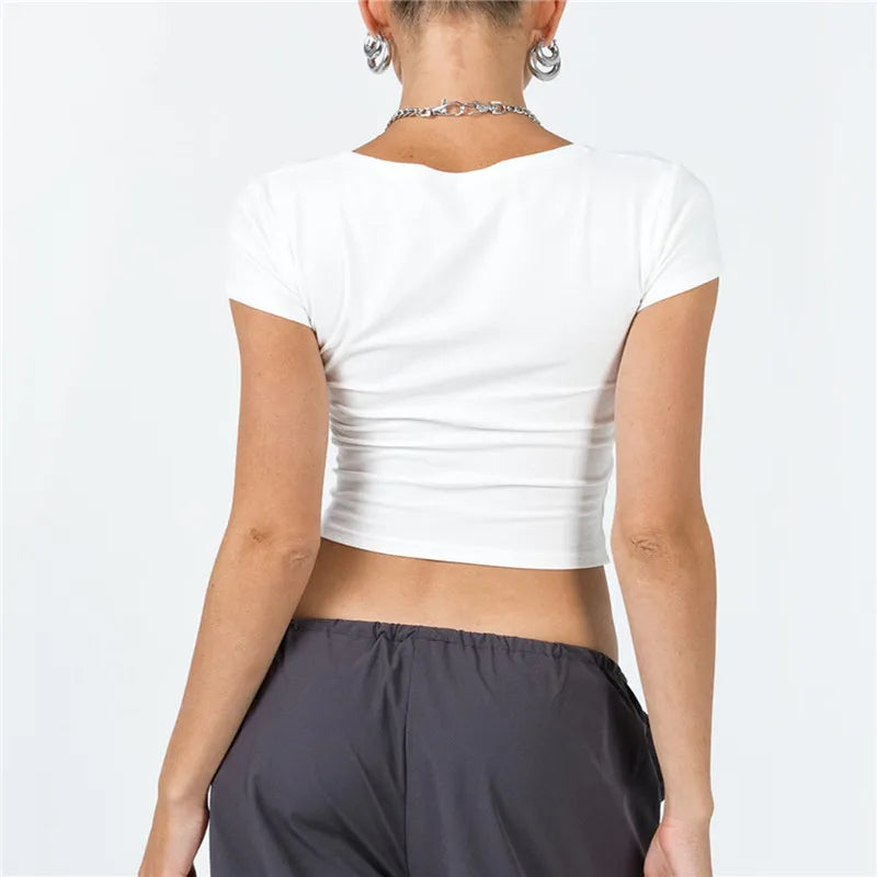 2024 Basic Fitted Short Sleeve Tees for Summer