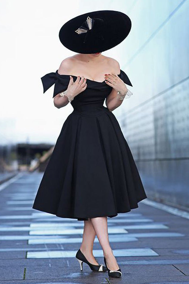 A-line Off-the-shoulder Cocktail Party Dress - Mislish