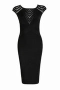 Black Cut Out Short Bandage Party Dress