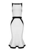 Color Block Sleeveless Mermaid Bandage Dress - Mislish