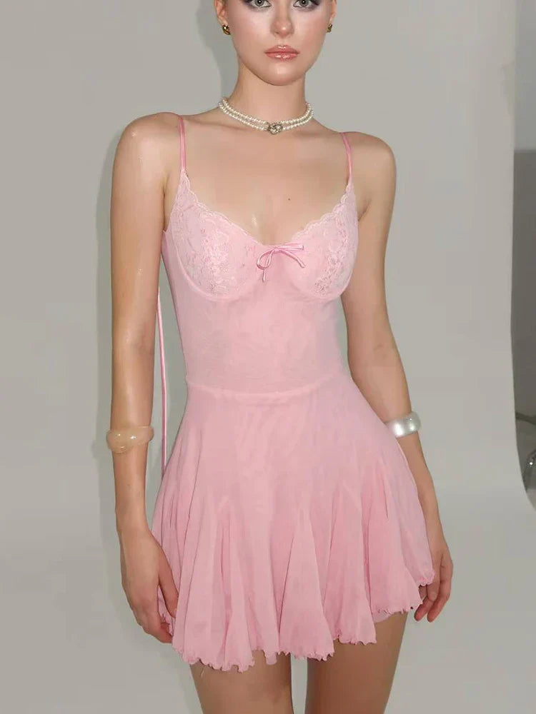 Coquette Backless Mini Dress