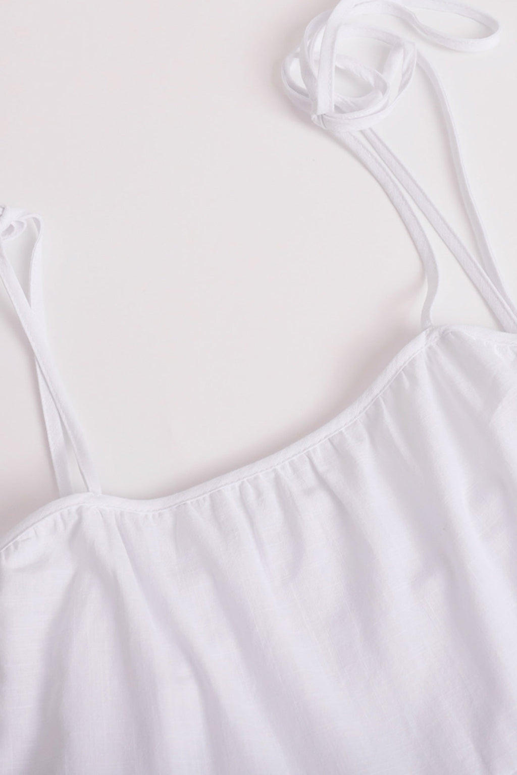 Cotton Tie straps Tiered Cami Babydoll Dress