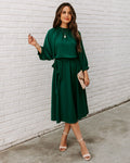 Woodhaven Tie Midi Dress Hunter Green