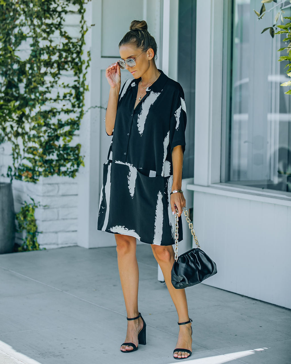Raelynn Pocketed Button Down Shirt Dress FINAL