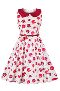 Fruit Print Sleeveless Retro Dress - Mislish