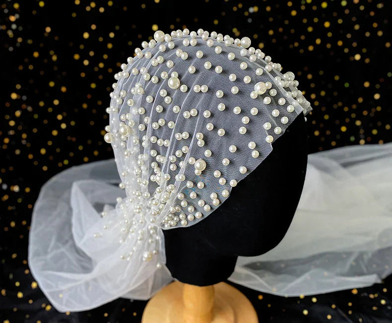 Pearls Beaded Headband Headpieces Women Bridesmaids Headwear Headdress Bride Tiara Crown Wedding Accessories Bridal Hair Jewelry h
