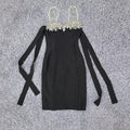 Women's Summer Style Ladies HL Bandage Dress Strap Fashion Sexy Bodycon Mini Dress Evening Party Dress Vestido black