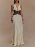 Halter Neck Backless Maxi Dress
