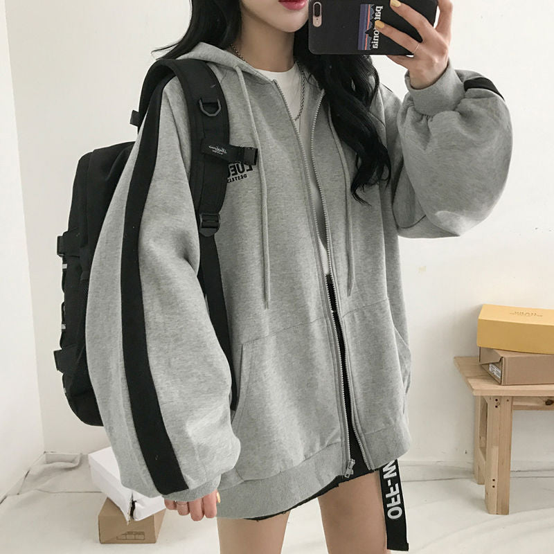 Hip Hop Zip Up Vintage Star Hoodie