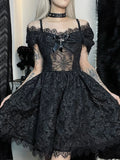 Mini Party Aesthetic One Shoulder Strap Lace Cutouts Elegant ALine High Waist Prom Y2K Grunge Clubwear Dress