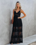 Invite Tranquility Lace Maxi Dress Black FINAL
