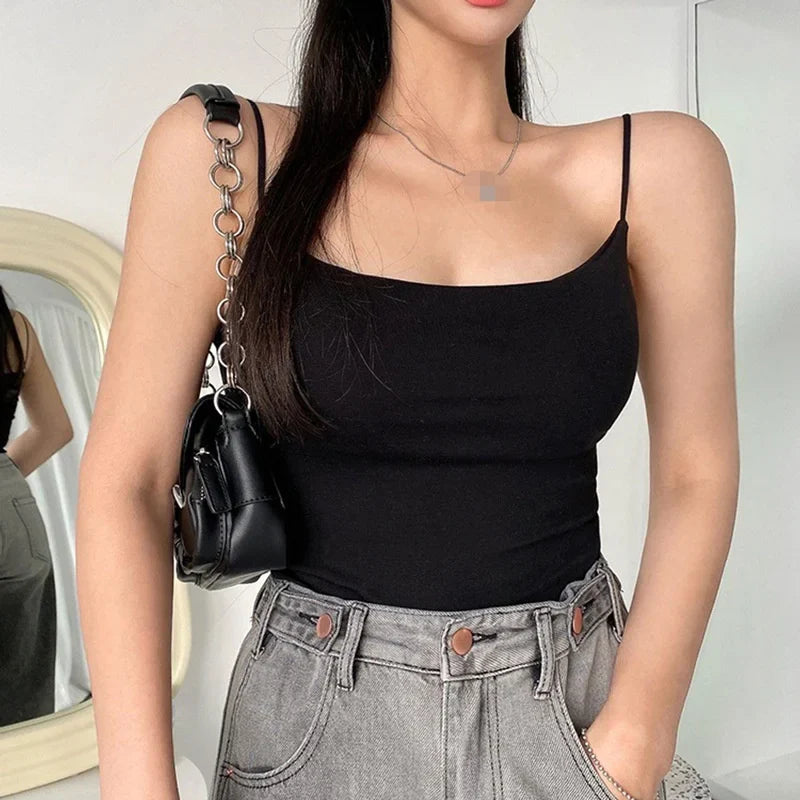 2024 Sweet Slim UNeck Solid Color Tank Top