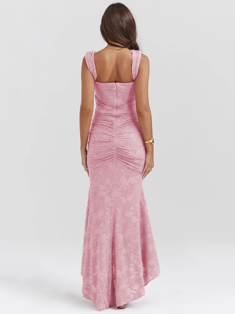 Offshoulder Sleeveless Bodycon Club Party Maxi Dress
