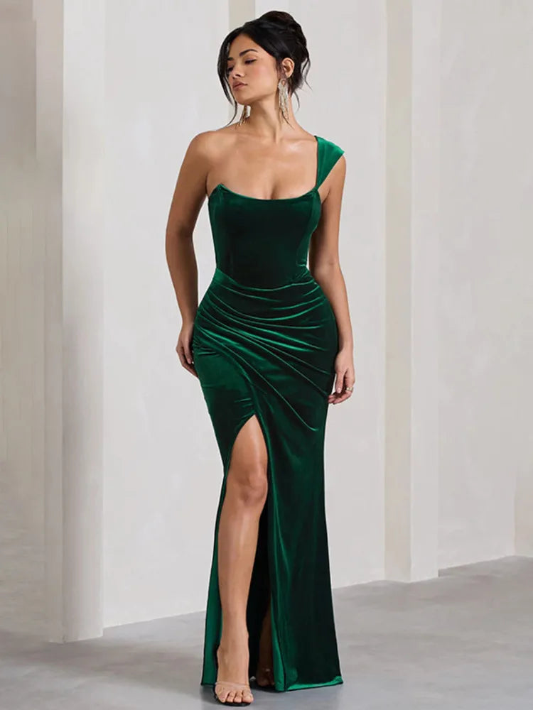 Fashion Sleeveless OneShoulder Backless Bodycon Dress Cut Out Dresses