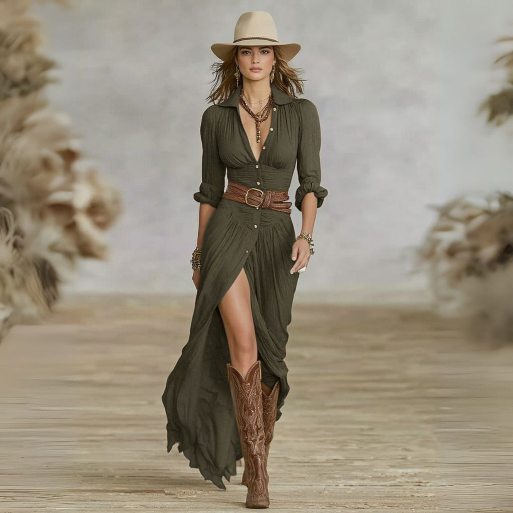Hayley | Belted Shirt Dress