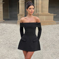 Barbara 2.0 Off Shoulder Mini dress Black