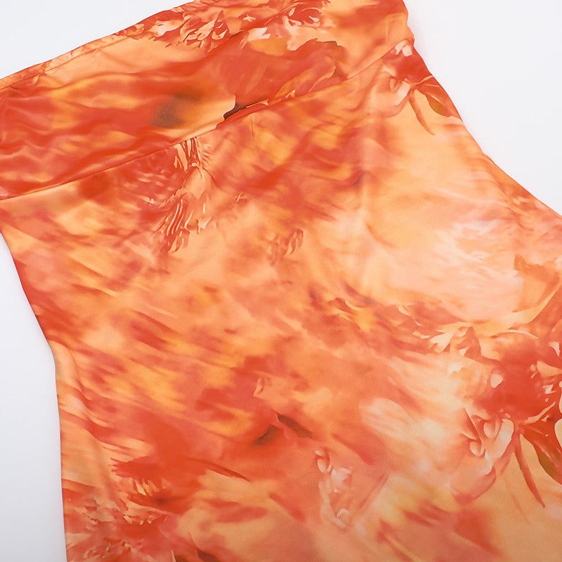Gerbera Maxi Dress Orange