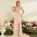 Evening Dress Deep V Plunge neck High Slit Backless Evening Dress Cocktail Party Dress Evening Dress