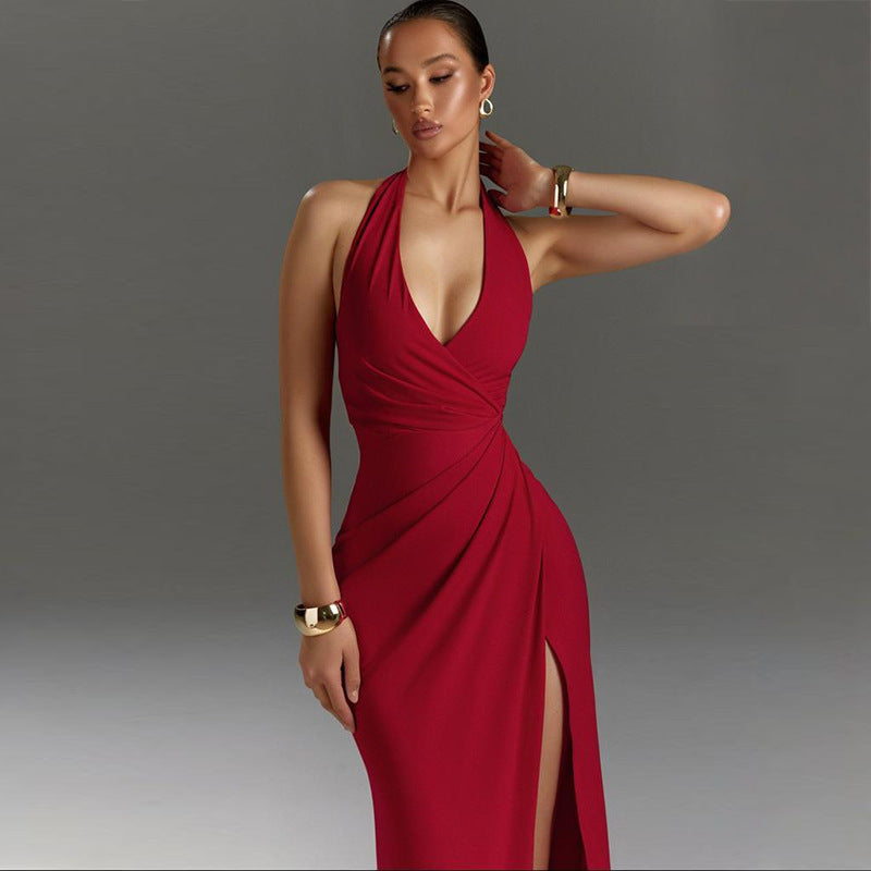 Ritter Slit Dress Red