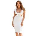 Cocktail Party Hip Butterfly Dress Sweet Spicy Low Cut Cropped Outfit Dress