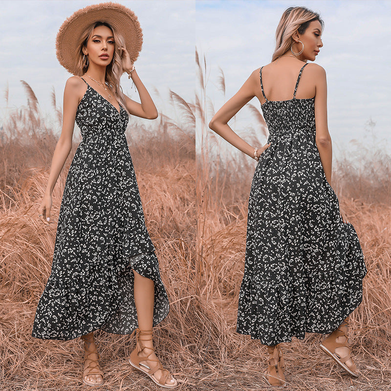 Imperio Satin Printed Midi Slip Dress FINAL