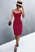 Kaye Square Neck Bodycon Midi Dress Chocolate FINAL
