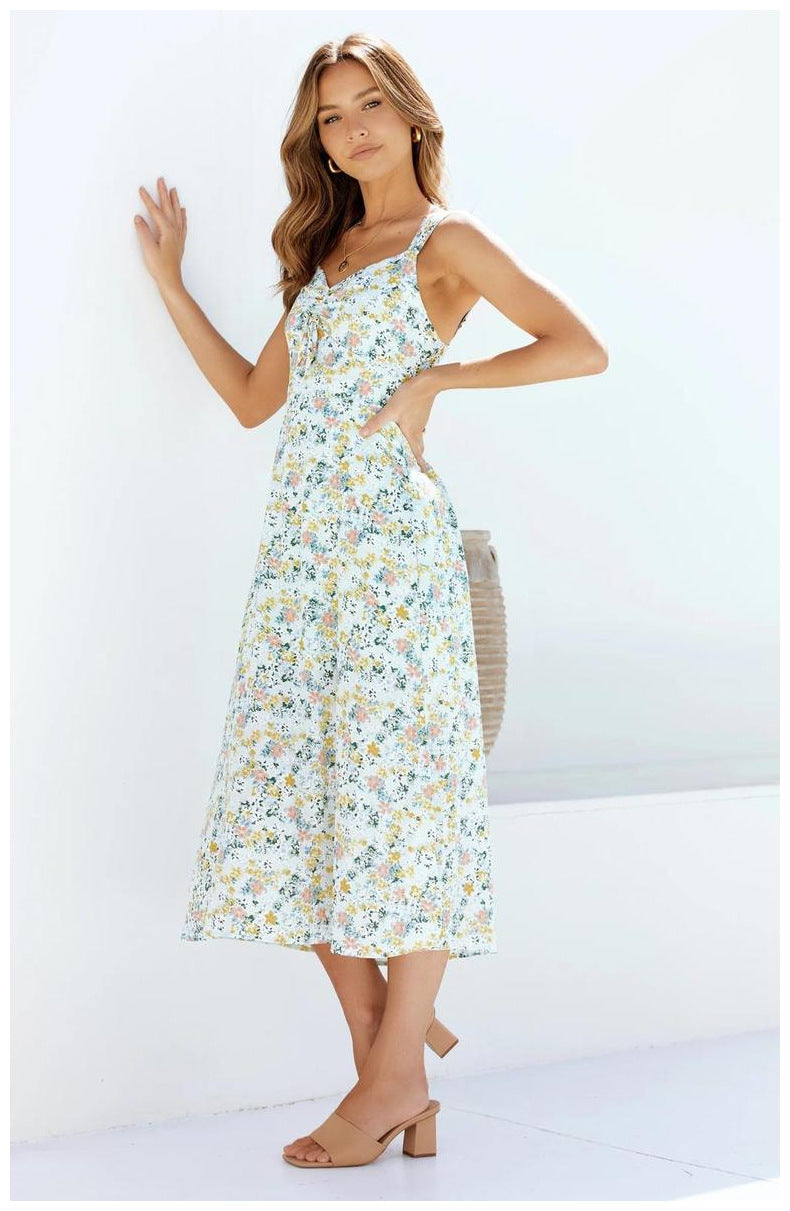 Loved By You Floral Midi Dress Ivory