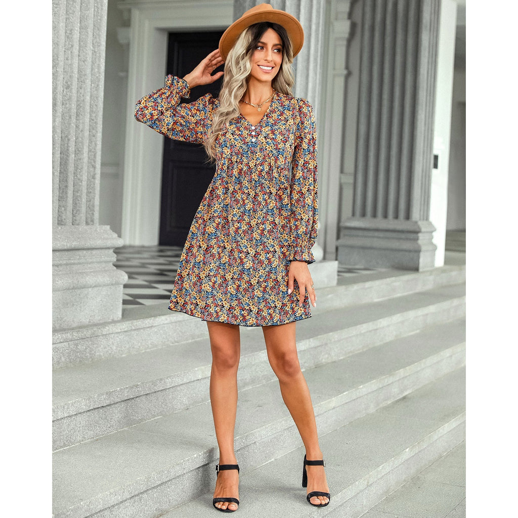 Rainstone Floral Ruffle Tie Dress FINAL