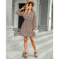 Tompkins Floral Asymmetrical Ruffle Dress FINAL