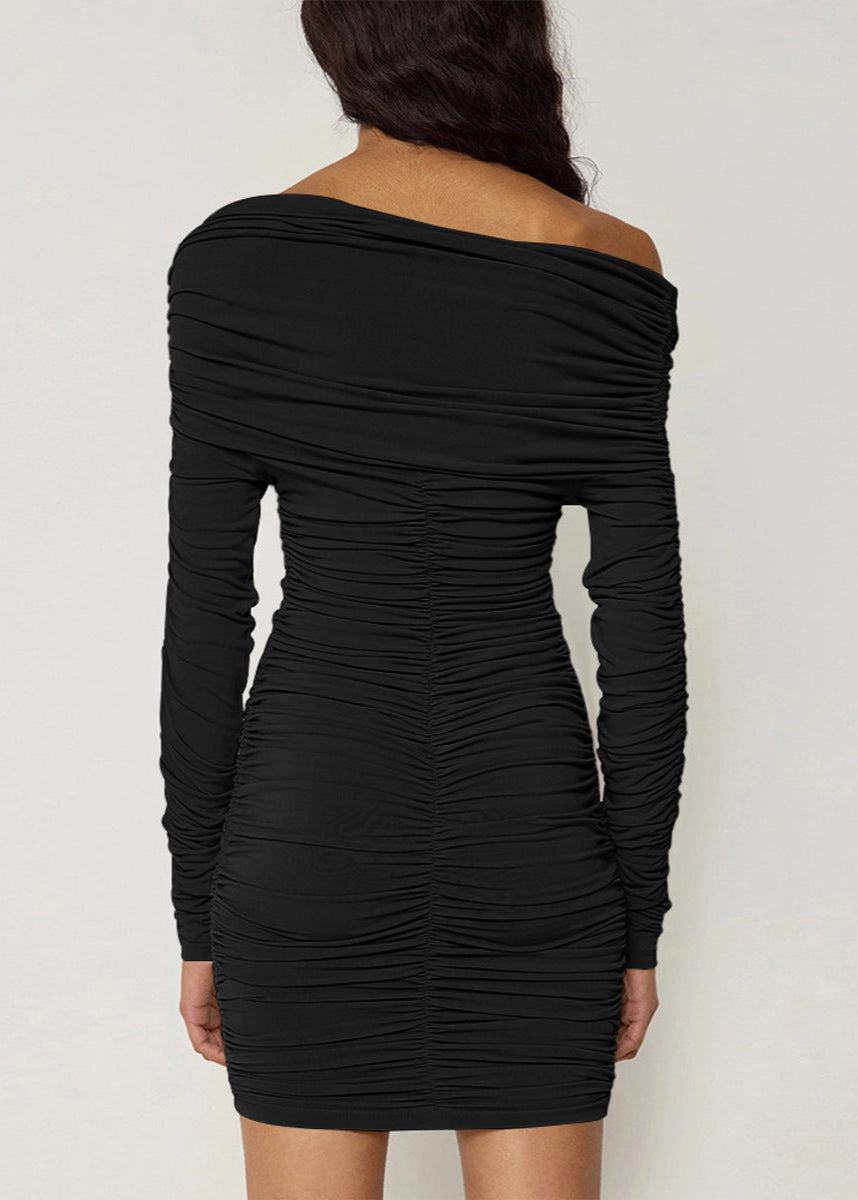Isla Off Shoulder Ruched Mini Dress