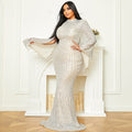 Plus Size Long Wedding Party Cocktail Light Luxury Sequined Evening Dress