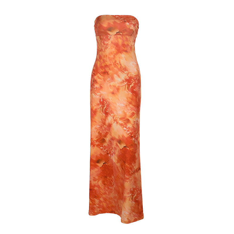 Gerbera Maxi Dress Orange